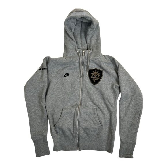 Nike Manny Pacquiao Women’s Hoodie Sweatshirt Size Medium Gray Full Zip - Picture 1 of 7